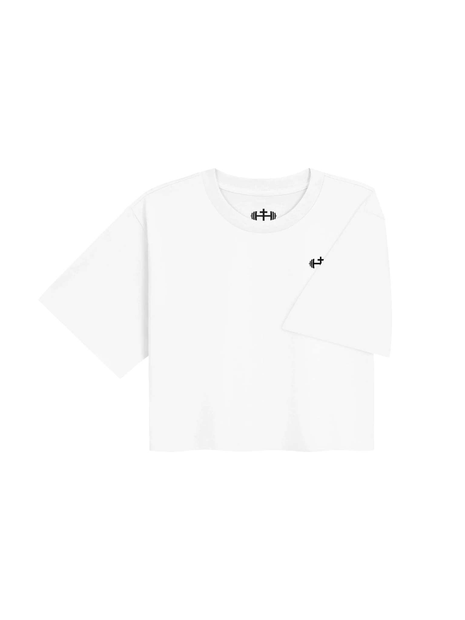 His House Womens Crop Top T-Shirt - Orchid/White/Ecru by His House
