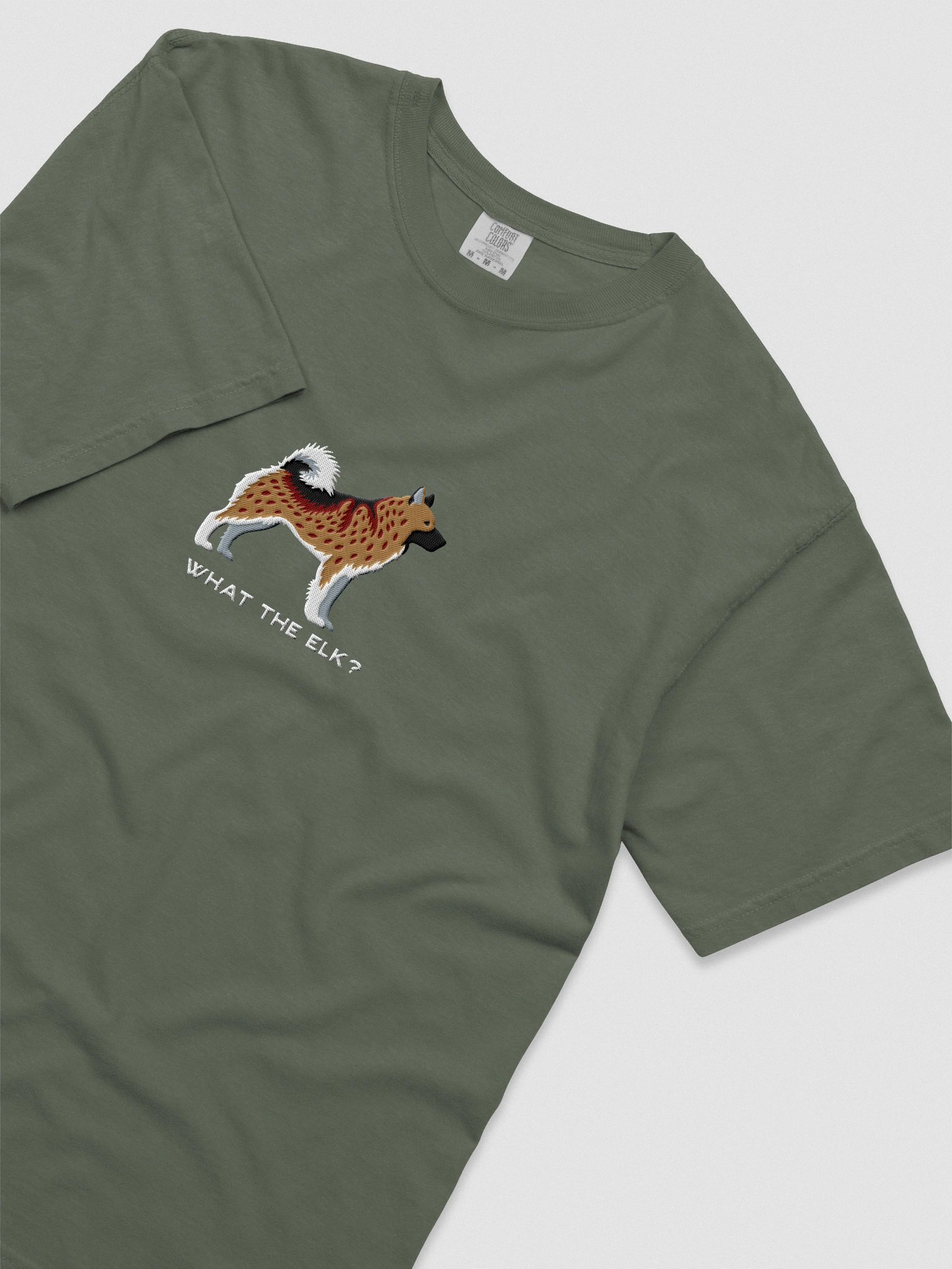 What the Elk? T-Shirt(Embroidered) of a Norwegian Elkhound(Brown) product image (8)