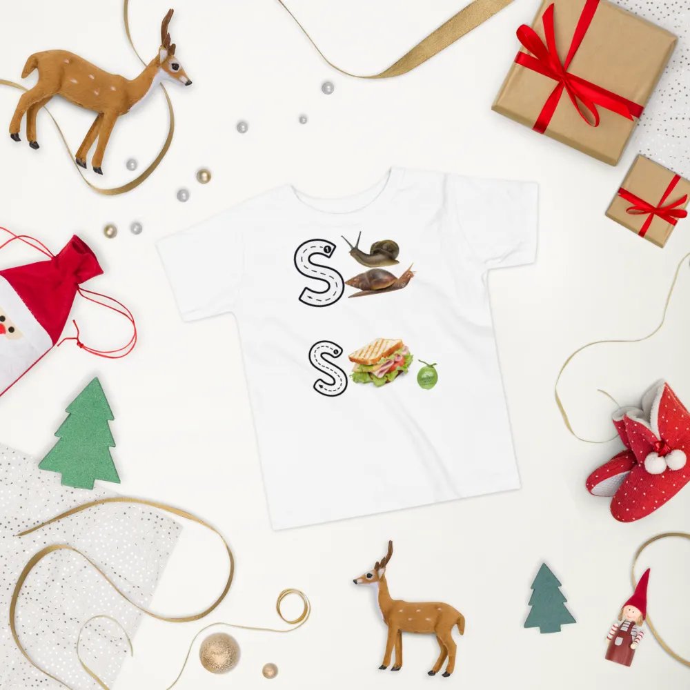 JoBeths' Toddler's White Tee👚 Alphabet Write Ss 📝 A-Z product image (3)