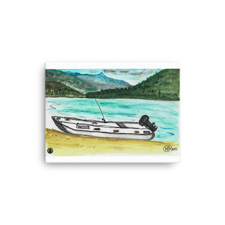 Boat Camping Painting Print product image (1)