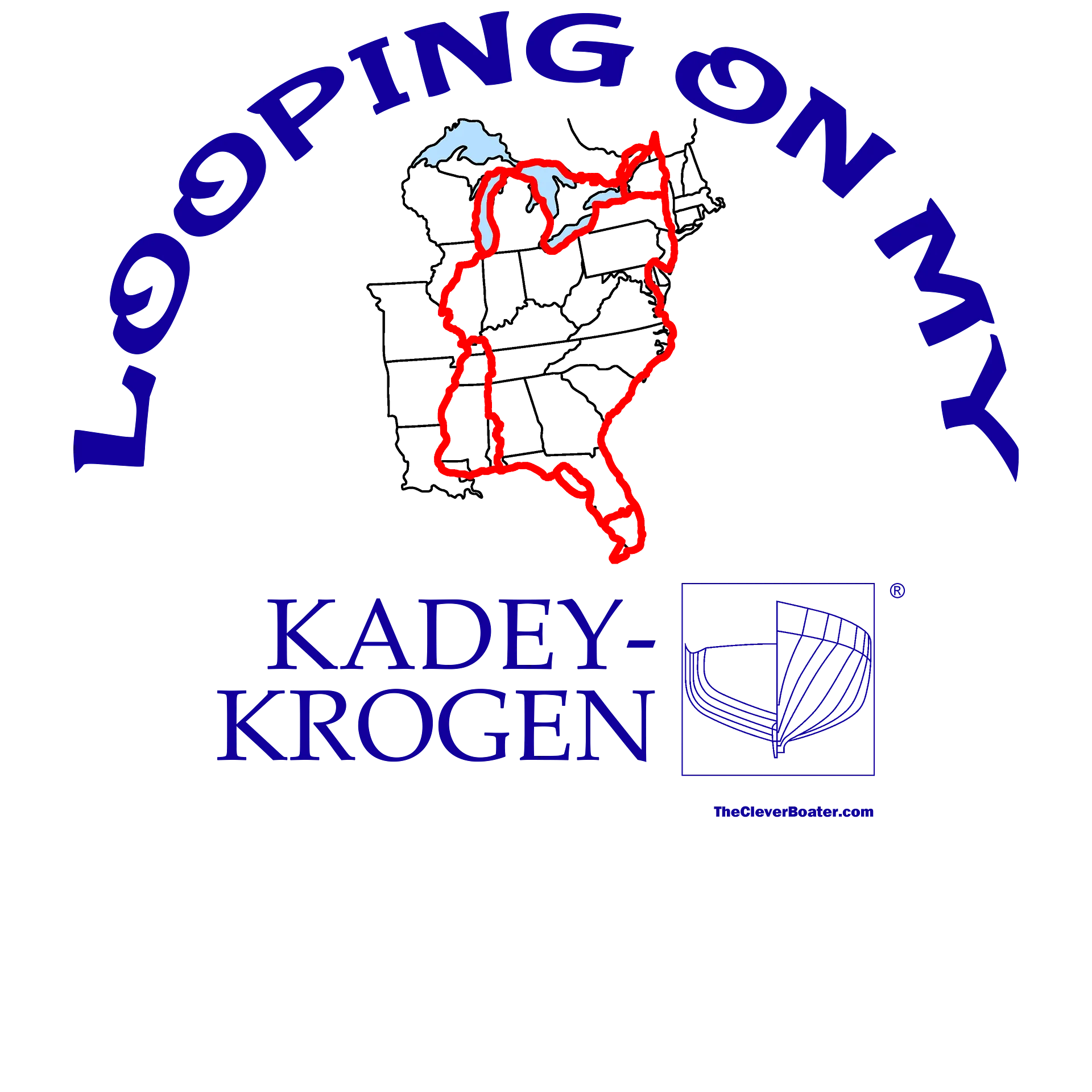 Looping On My Kadey-Krogan - T-Shirt - Light Shirt w/Blue Logo product image (5)