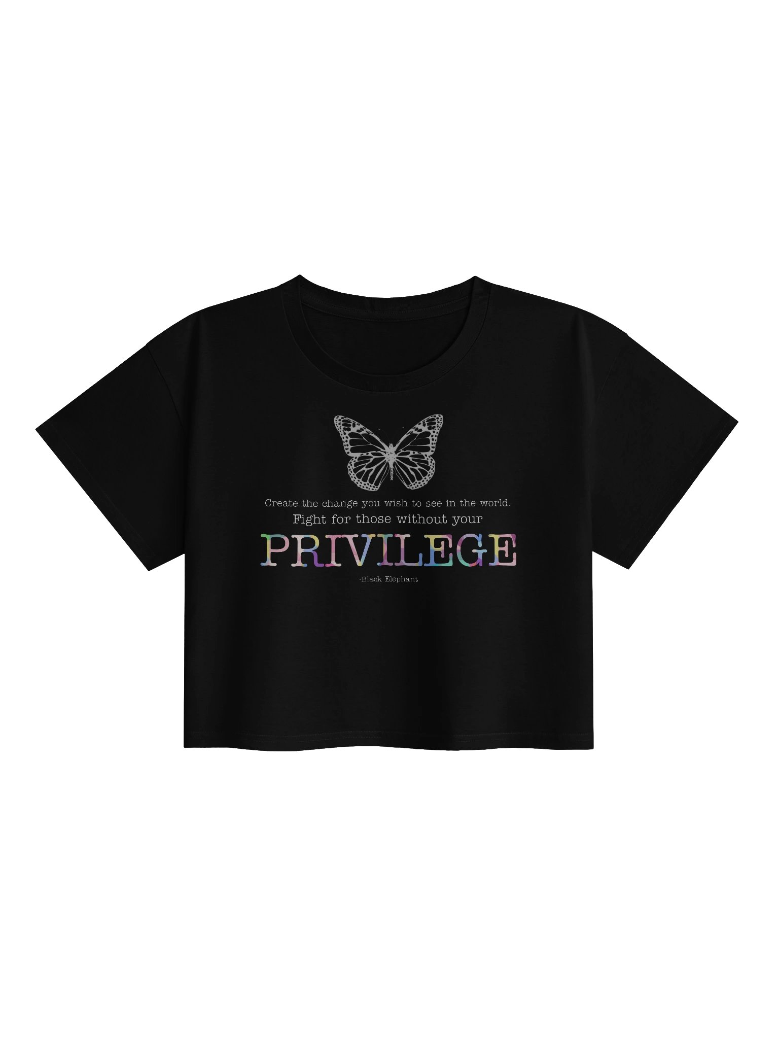 Create the Change-Privilege Butterfly Crop Top product image (1)