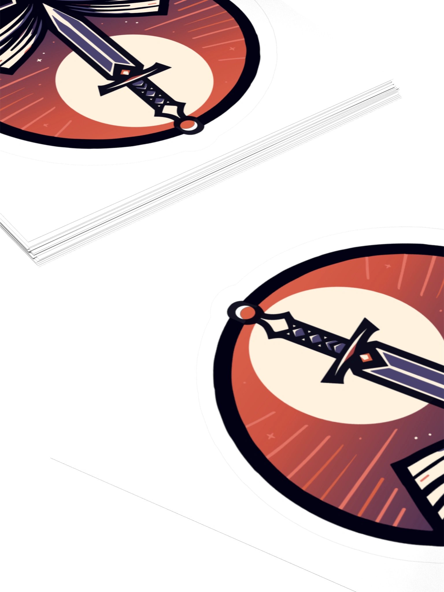 Blade Bound Sword & Book Emblem Kiss Cut Sticker product image (4)