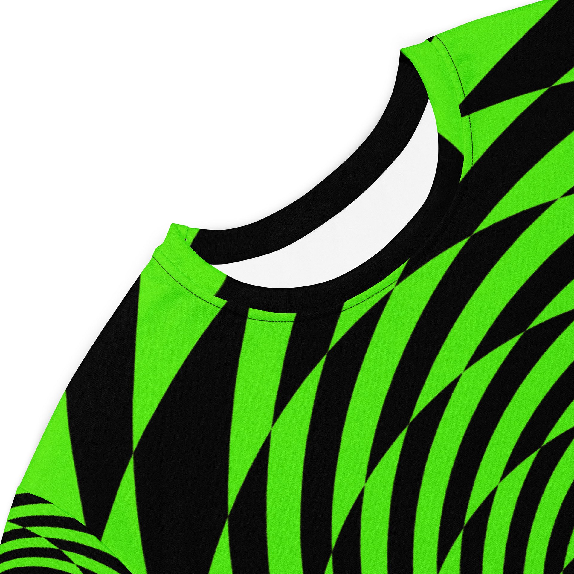 Trippy Rave Wear Spirals T-Shirt Dress, Psychedelic EDM Festival Outfit, Neon Green Black Alternative Fashion, Dance Party Checker Clothing product image (5)