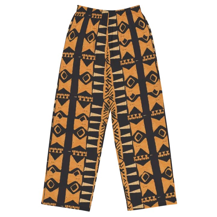 African-Inspired Brown & Black Pants, Unisex product image (2)