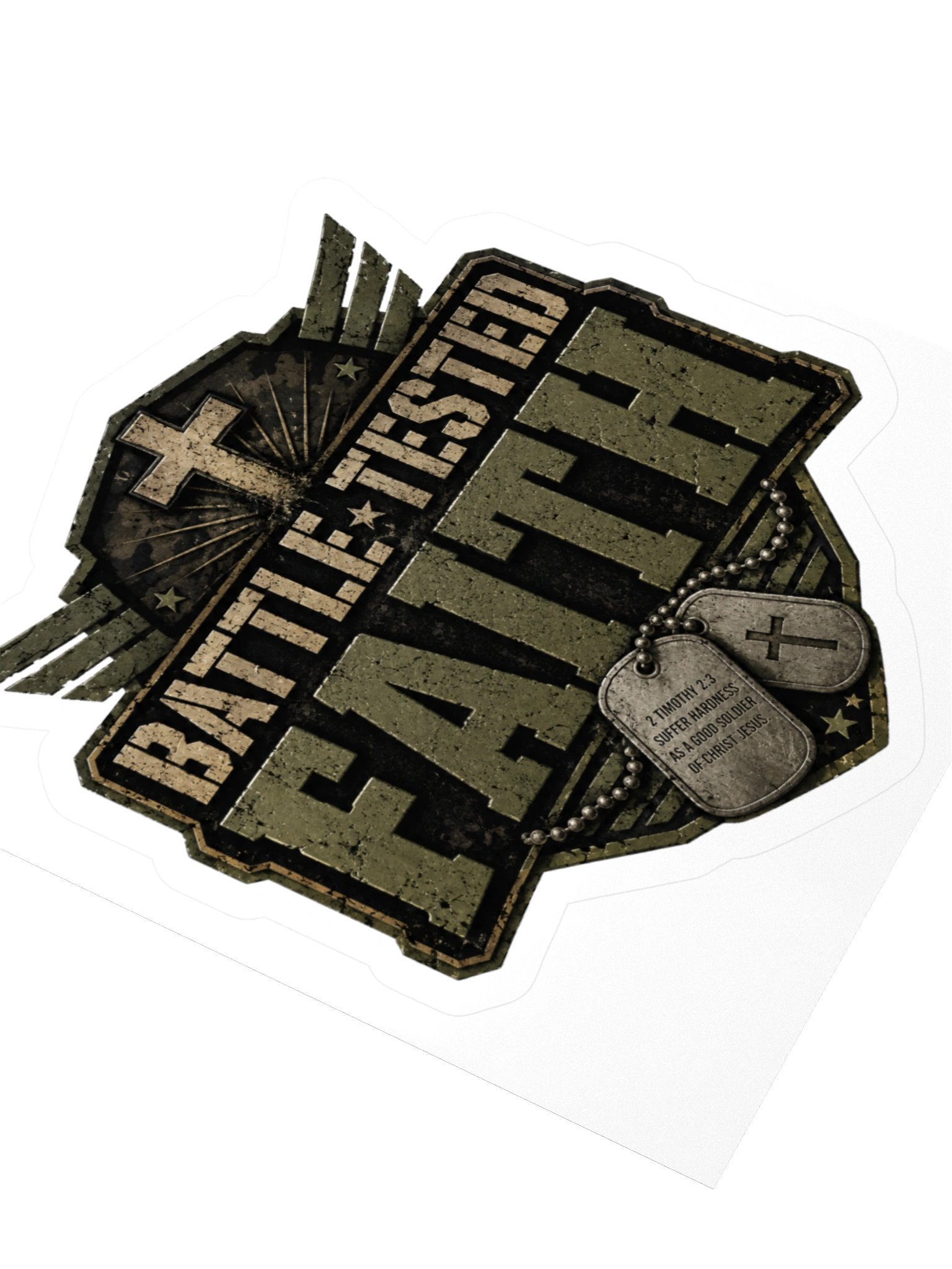 Battle Tested Faith Sticker product image (4)