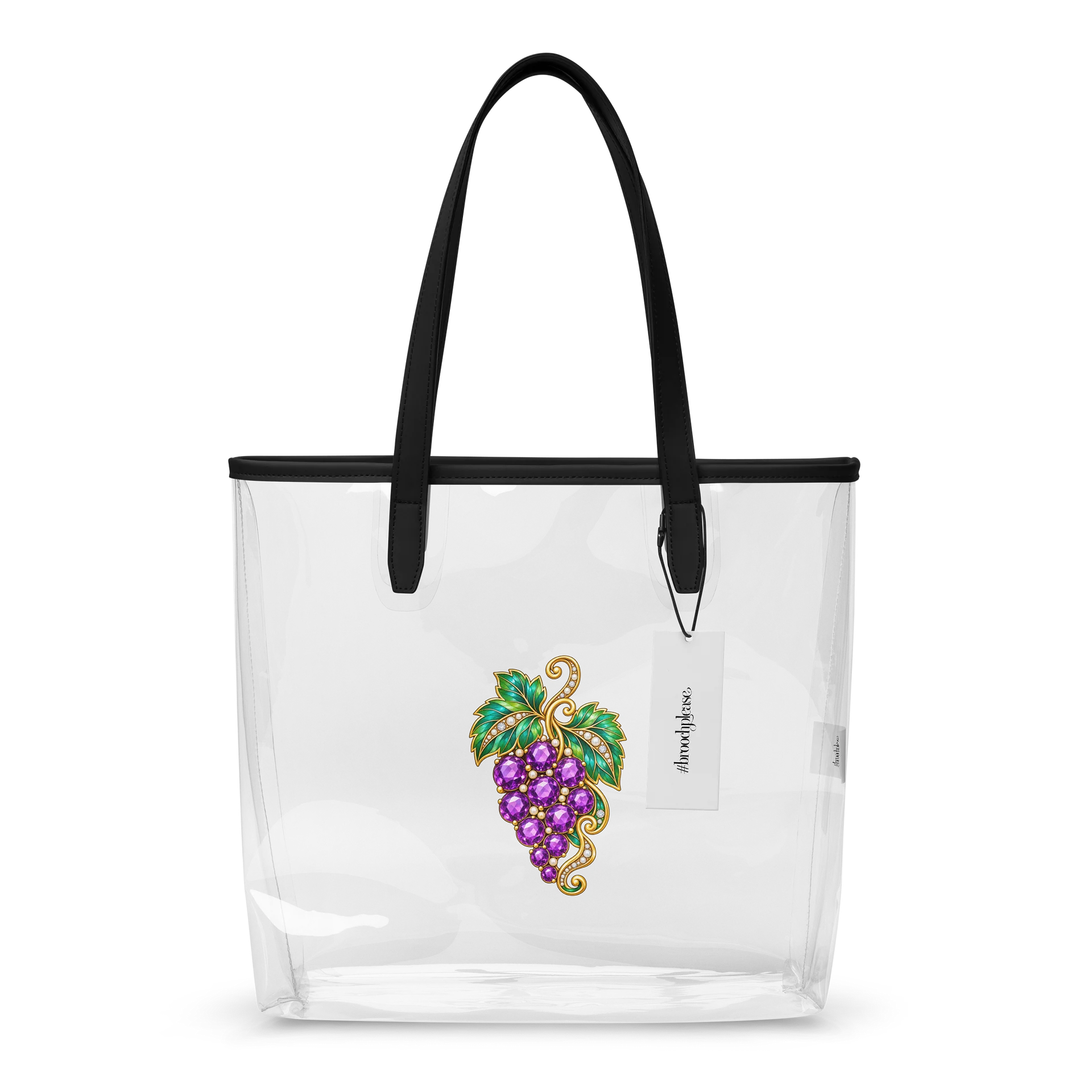 Jewel-inspired Grape Vine Brooch Clear Tote product image (1)