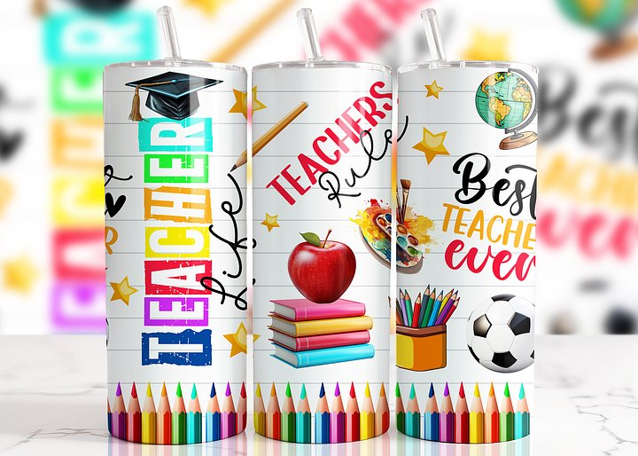 Rainbow Teacher Appreciation Tumbler product image (2)
