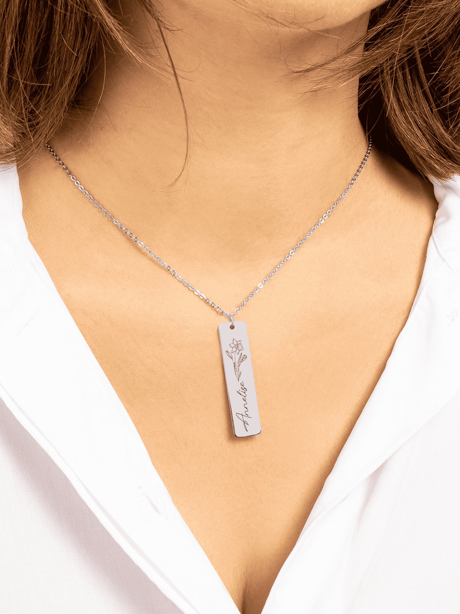 Time to Bloom Necklace - Custom Name & Birth Flower Necklace product image (3)