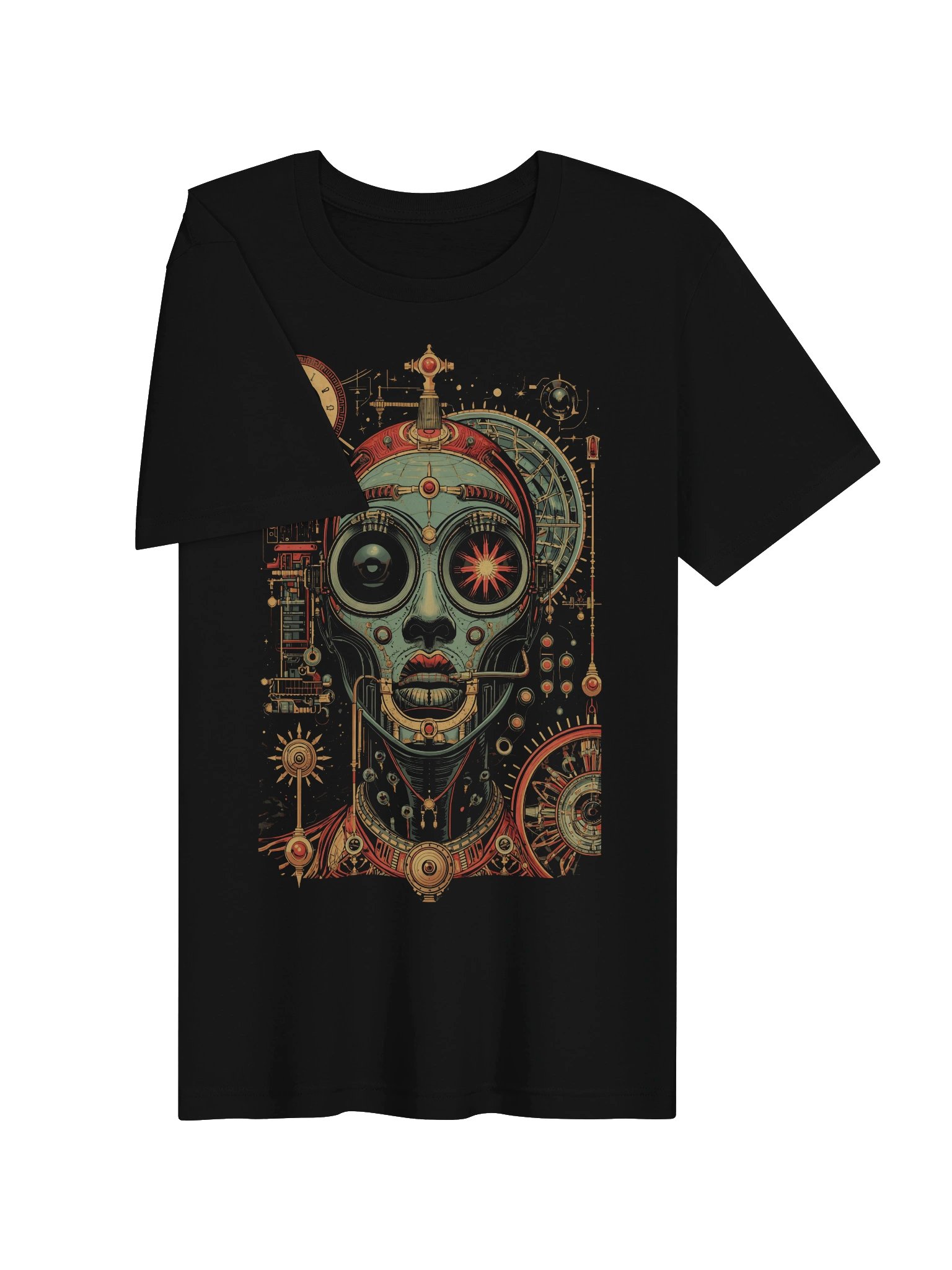 Retro-Futurist Robot Gears Lightweight T-Shirt product image (6)