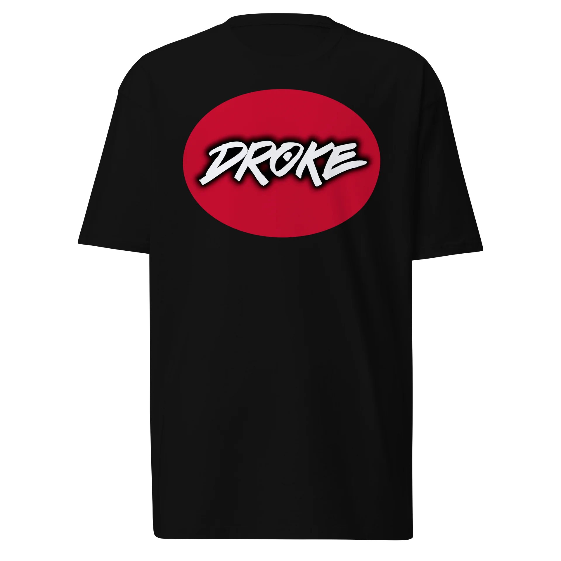 DROKE - RED BADGE White Logo T-shirt product image (1)