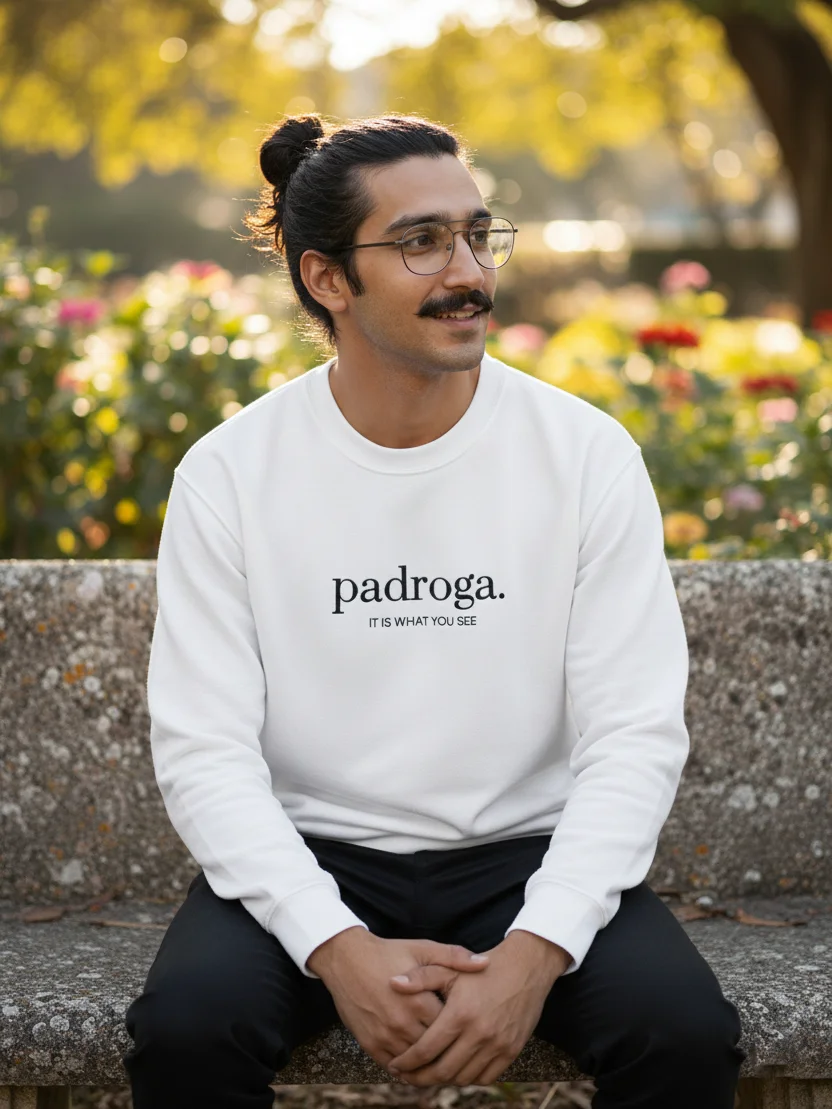 padroga. essentials white embroidered logo product image (11)