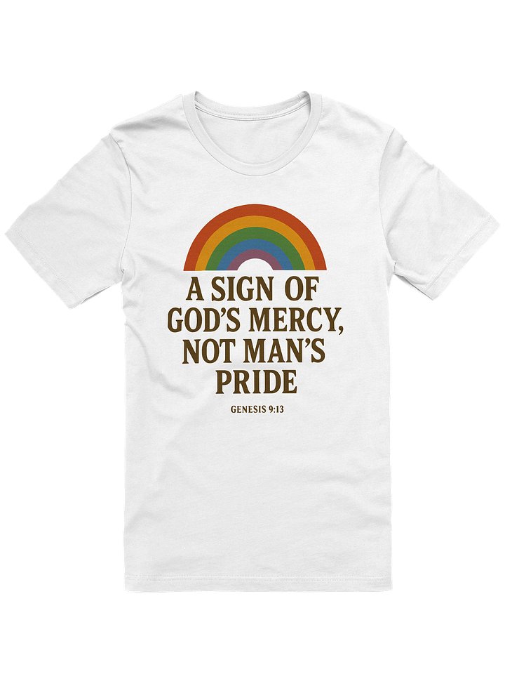 “Reclaim the Rainbow” — A Sign of God’s Mercy, Not Man’s Pride T-Shirt | Gold Standard Collection product image (1)