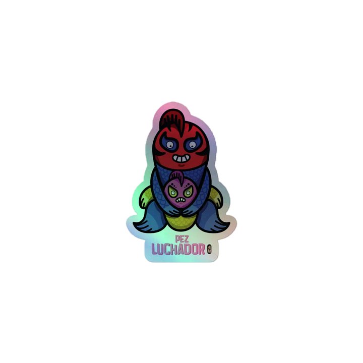 Pez Luchador - Sticker (Holographic Kiss Cut) product image (1)