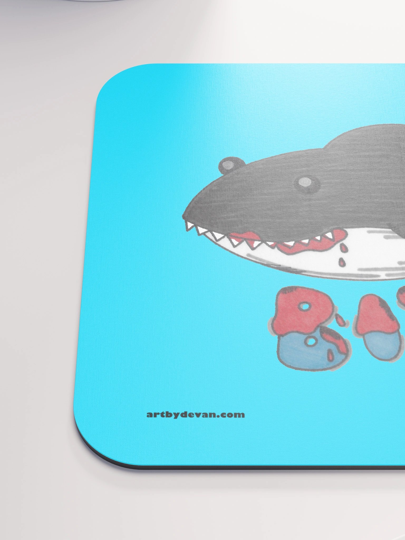 Bloody Shark Bite Mousepad product image (6)