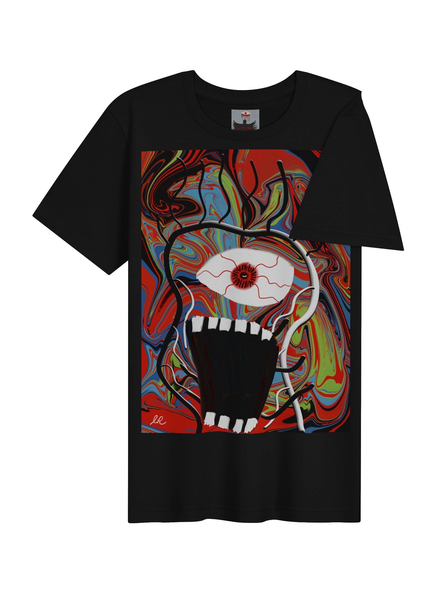 Psychedelic Face Abstract Graphic Tee product image (4)