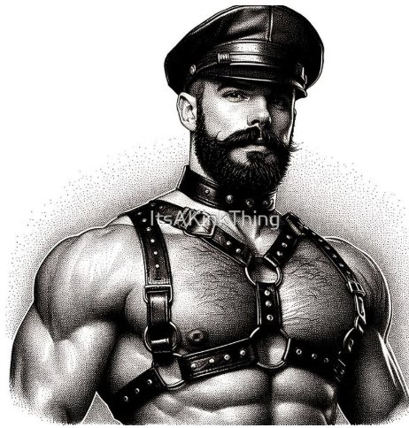 Gay Leather Bar Pride Hot Stuff Leather Bar San Francisco Pride Pointillism Graphic Design product image (1)