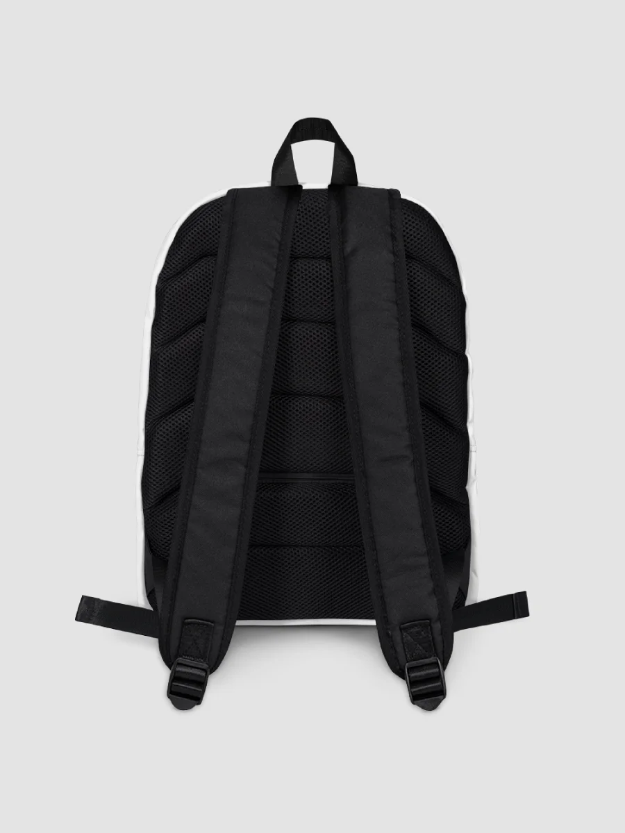 White Cutesy Graffiti Print Backpack product image (2)