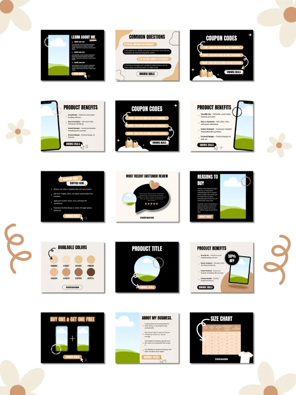 Cute Etsy MRR/PLR Canva Listing Mockups product image (3)