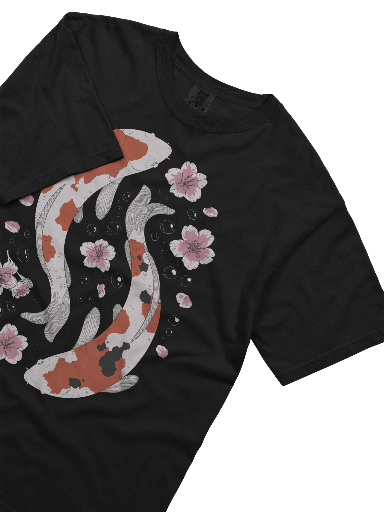 Koi Fish Cherry Blossom Shirt – Japanese Aesthetic Koi Graphic Tee, Zen Floral Design product image (2)