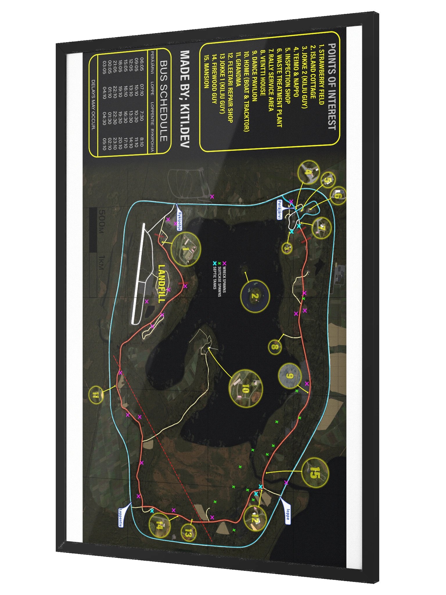 Peräjärvi Route Map Poster product image (3)