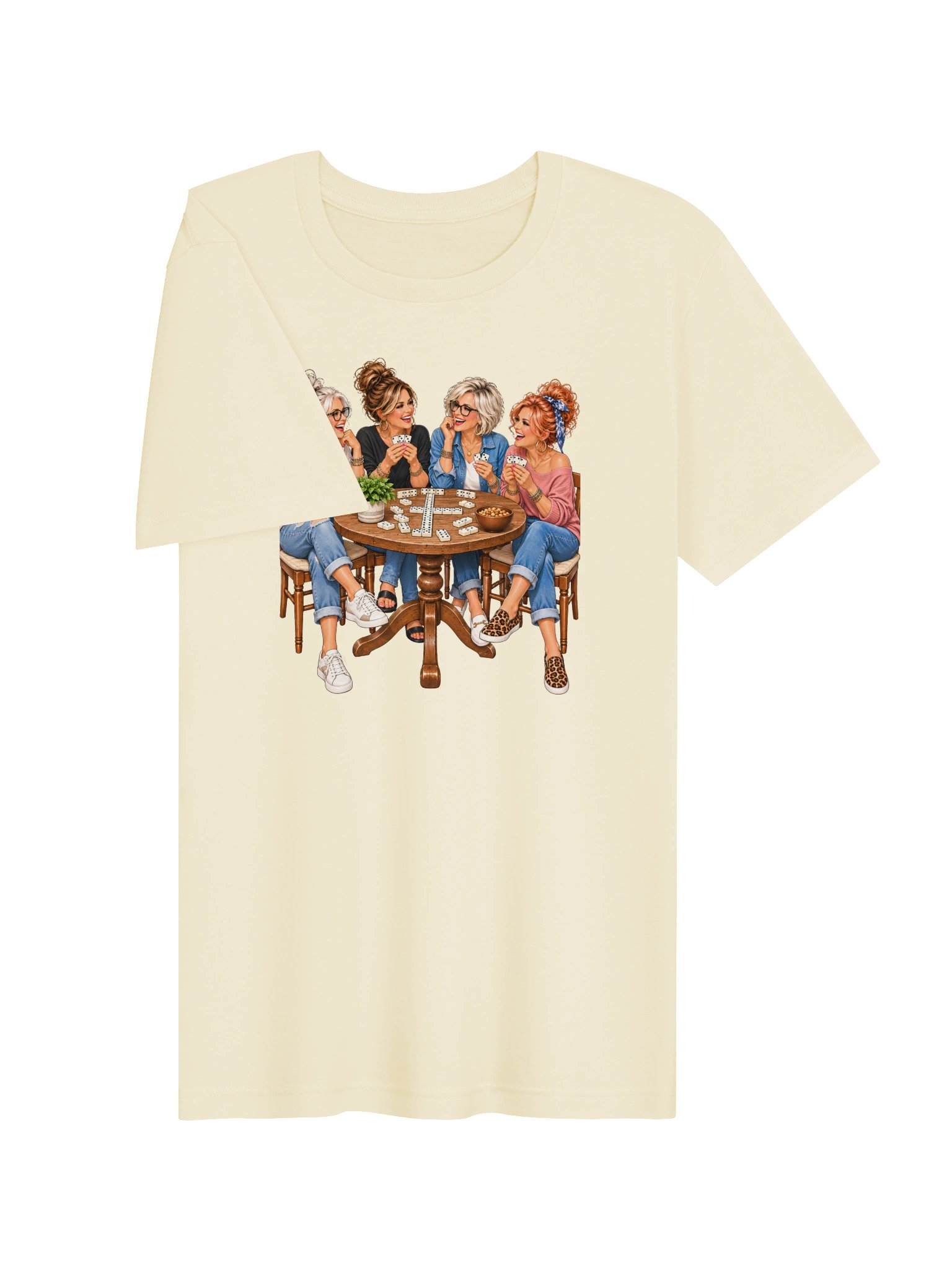 Domino Ladies Game Night T-Shirt | Friends Playing Dominoes Tee | Girls' Game Night Shirt product image (22)