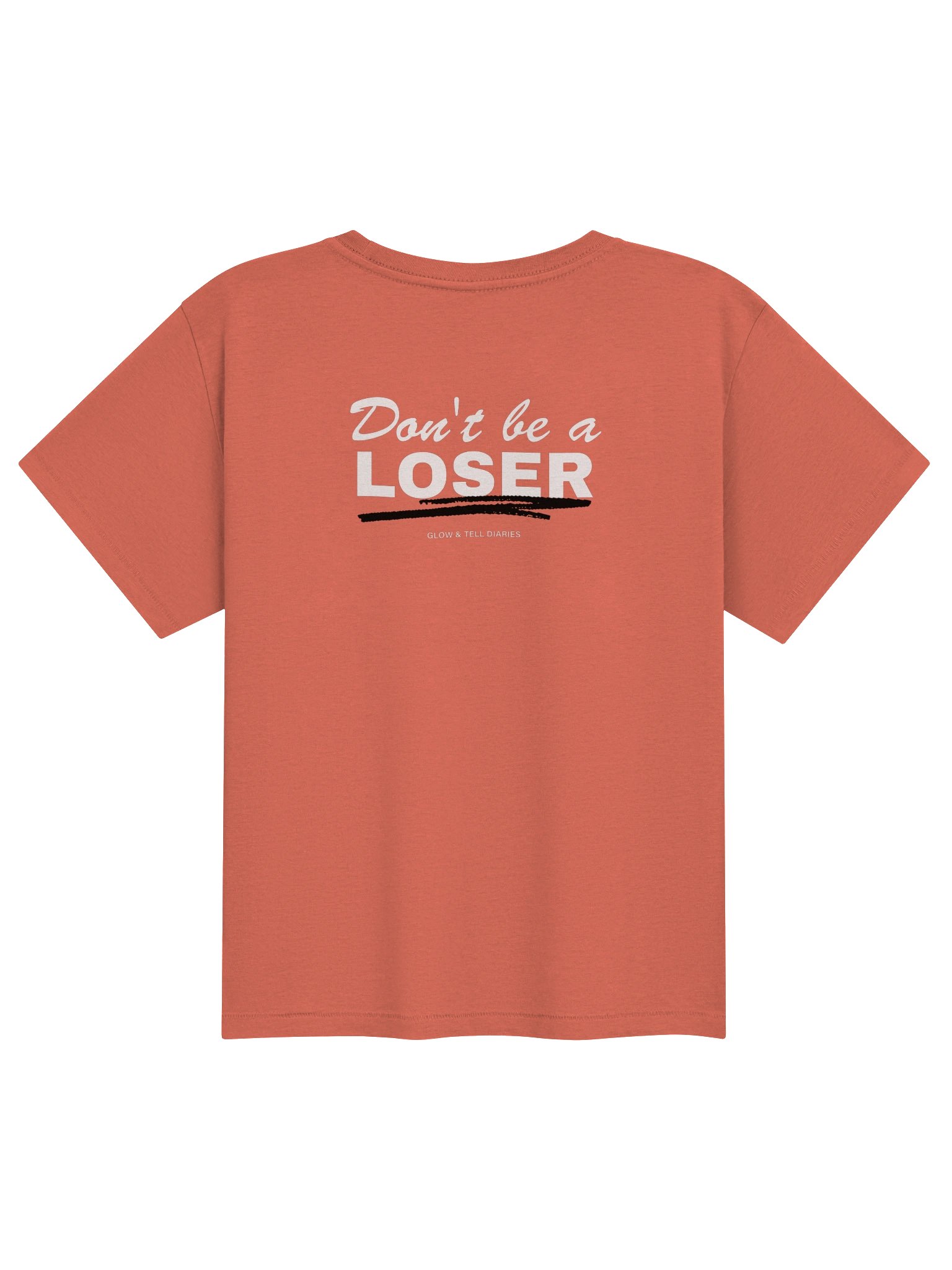 Don't be a LOSER washed Red womens high waisted T shirt product image (2)