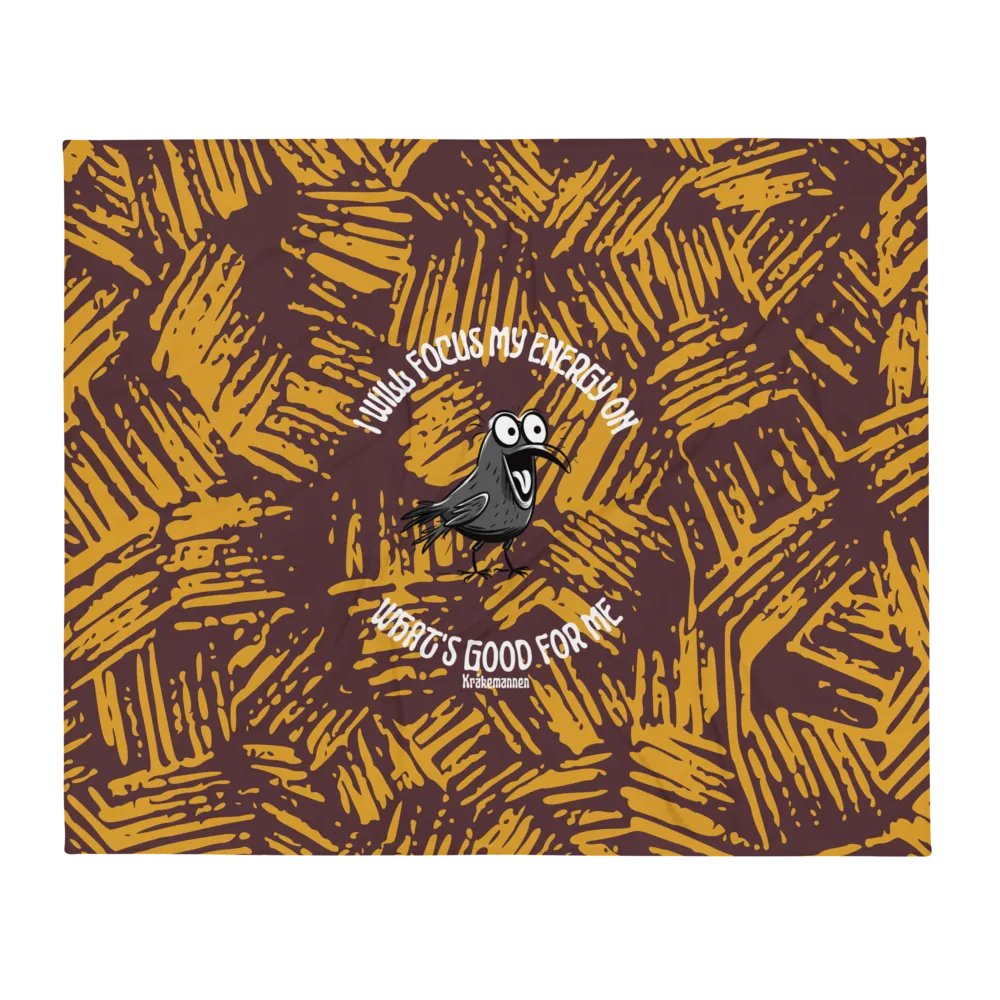 Throw Blanket 🤎 I will focus my energy on what's good for me (127 × 153 cm) product image (1)