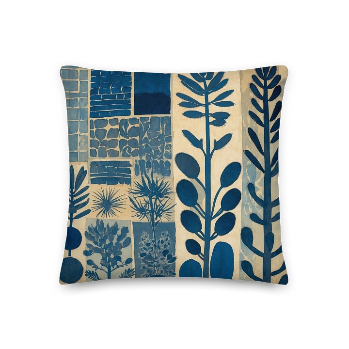 Blue Botanical Bliss Premium Pillow product image (1)