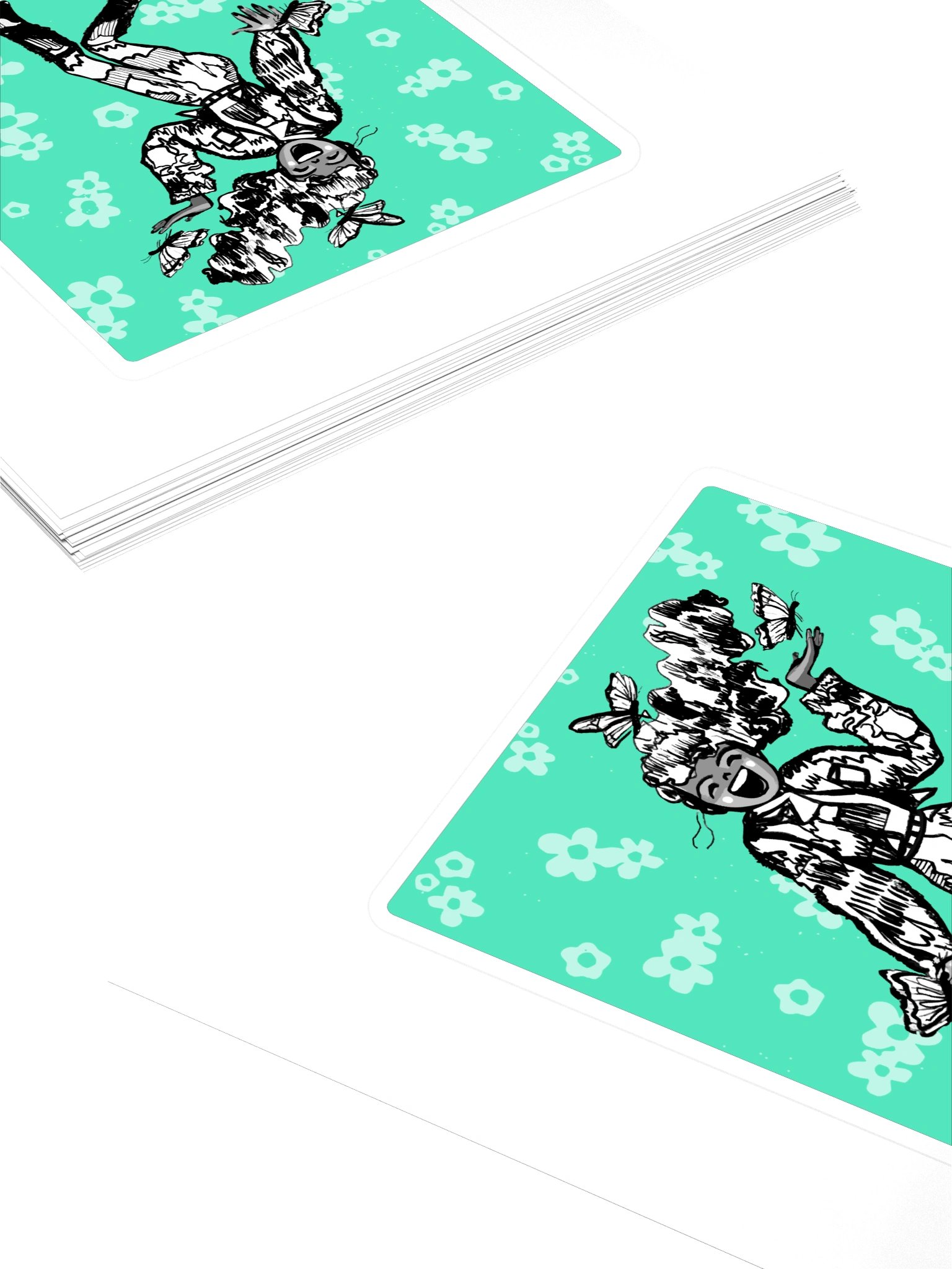 Sticker: girl with butterflies and flowers product image (4)