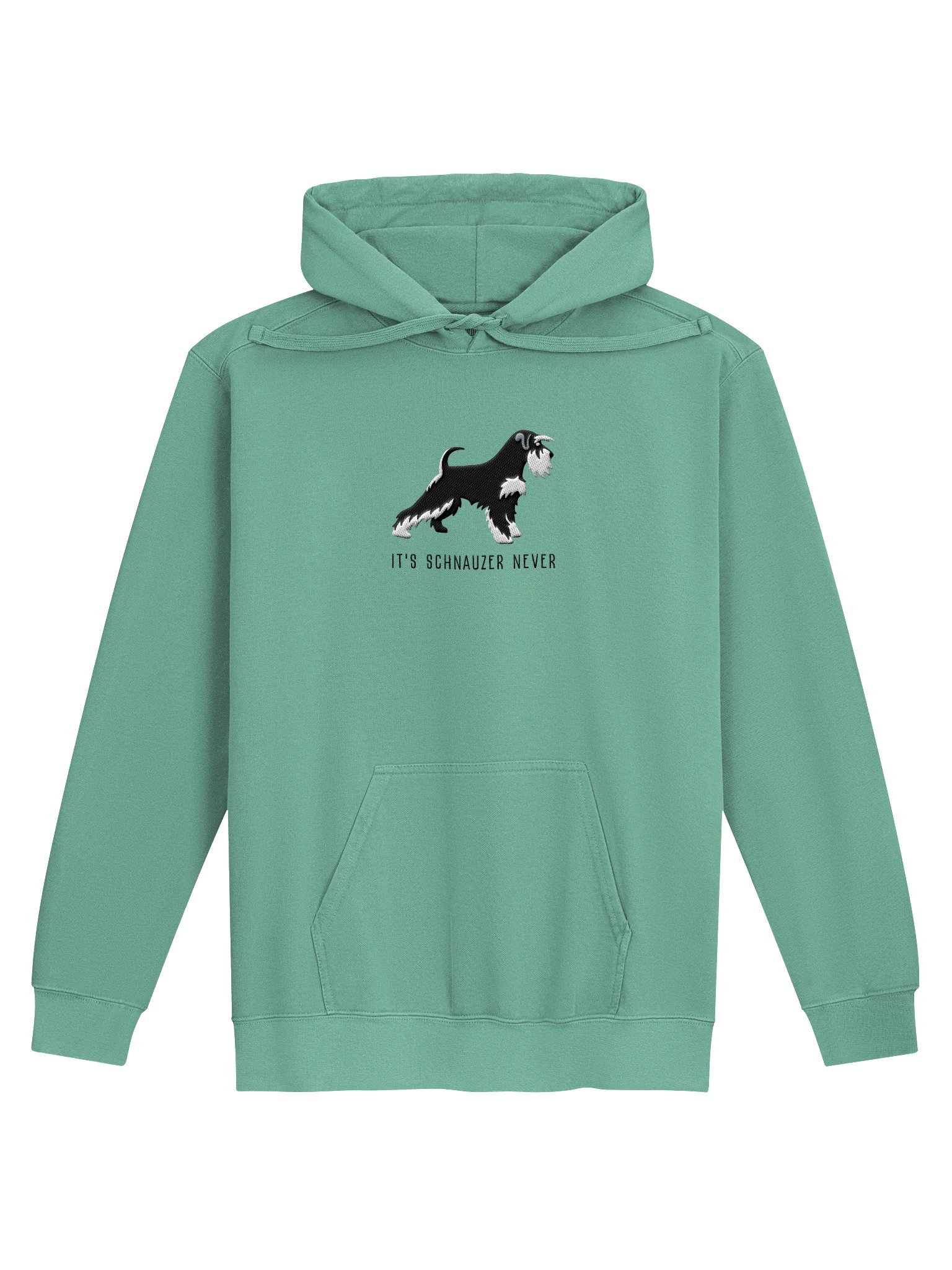 It's Schnauzer Never Premium Hoodie (Embroidered) of a Miniature Schnauzer(Black & Silver) product image (17)