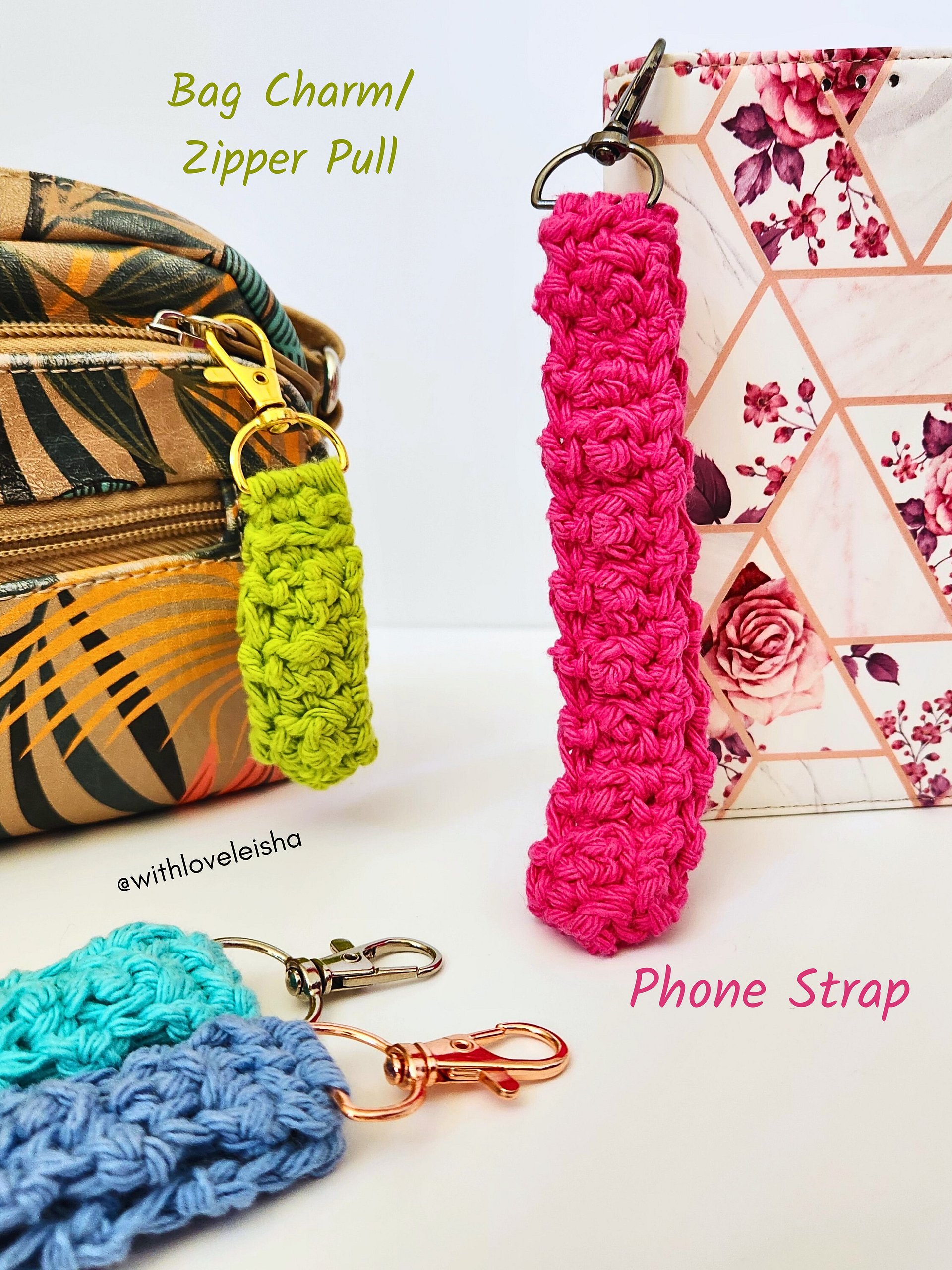 20 Minute, Yarn Scrap Cobblestone Wristlet - Beginner Crochet Pattern Bundle with Videos product image (3)