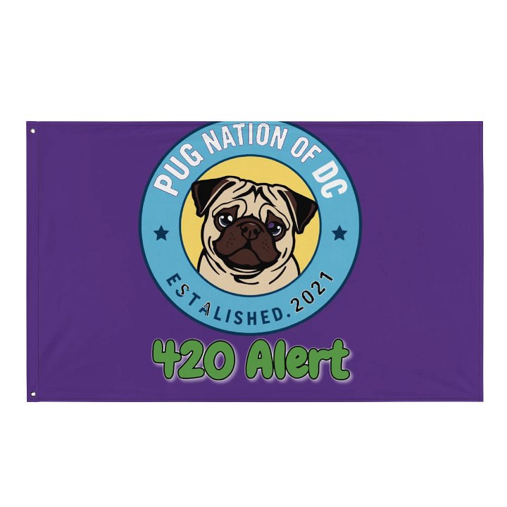 Pug Nation of DC All-Over Flag product image (1)