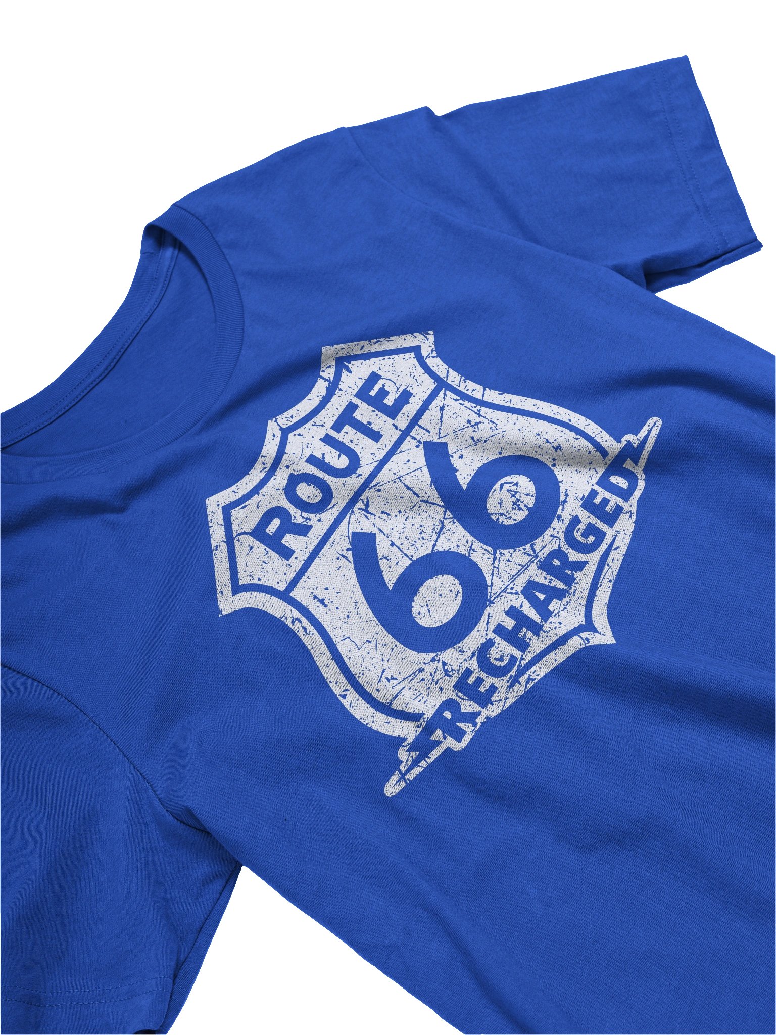 Route 66 Recharged - White Faded Shield (Unisex) product image (23)