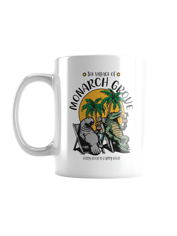 The Village of Monarch Grove TV Florida USA Fun Manatee Alligator Design Coffee Mug product image (2)