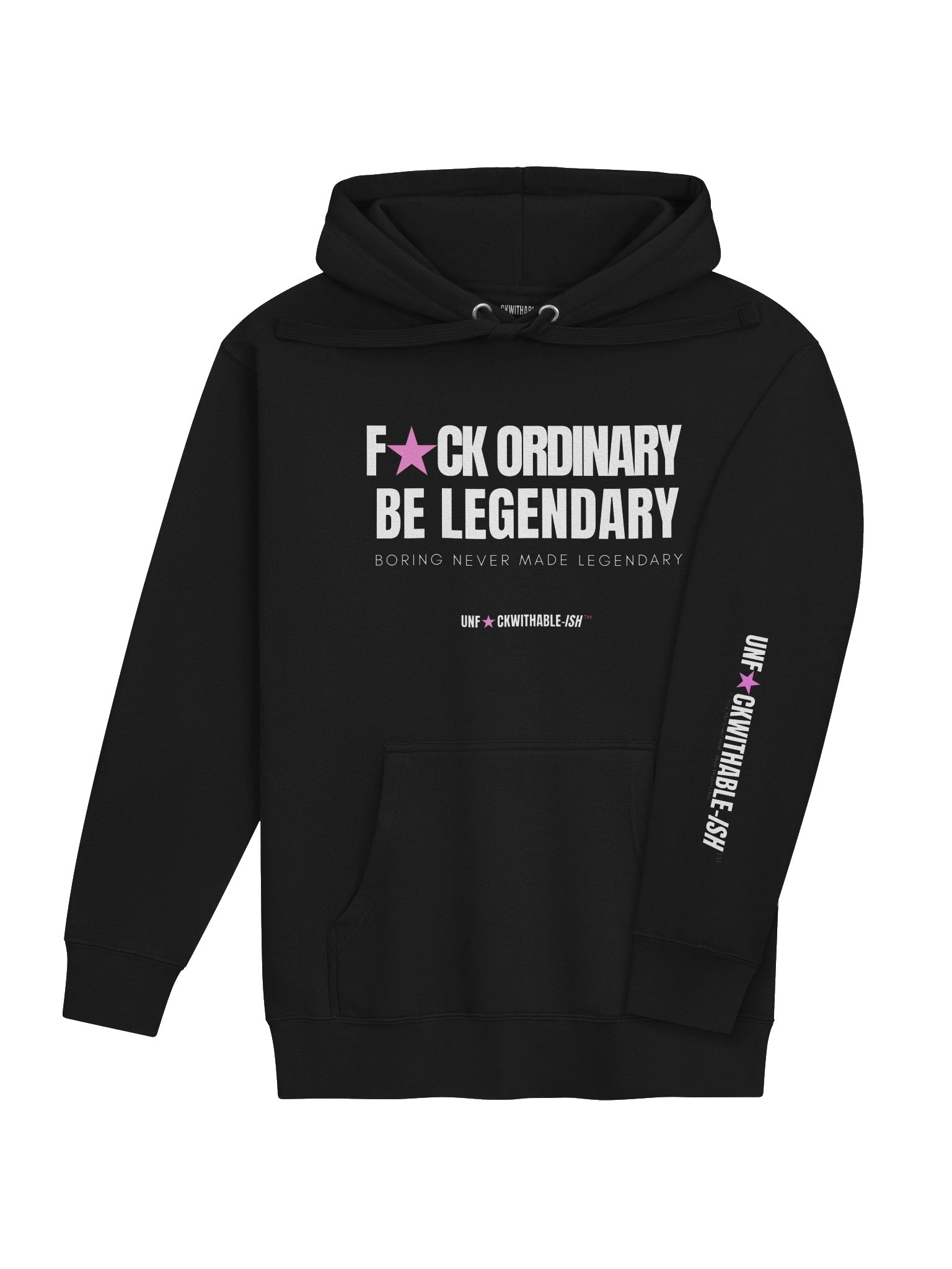 UNF★CKWITHABLE-ISH™ Women's Hoodie F★CK Ordinary Be Legendary - Pink Star Edition product image (3)