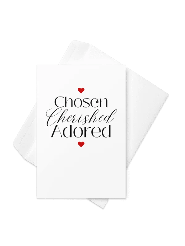 Chosen. Cherished. Adored. Romantic Card product image (4)