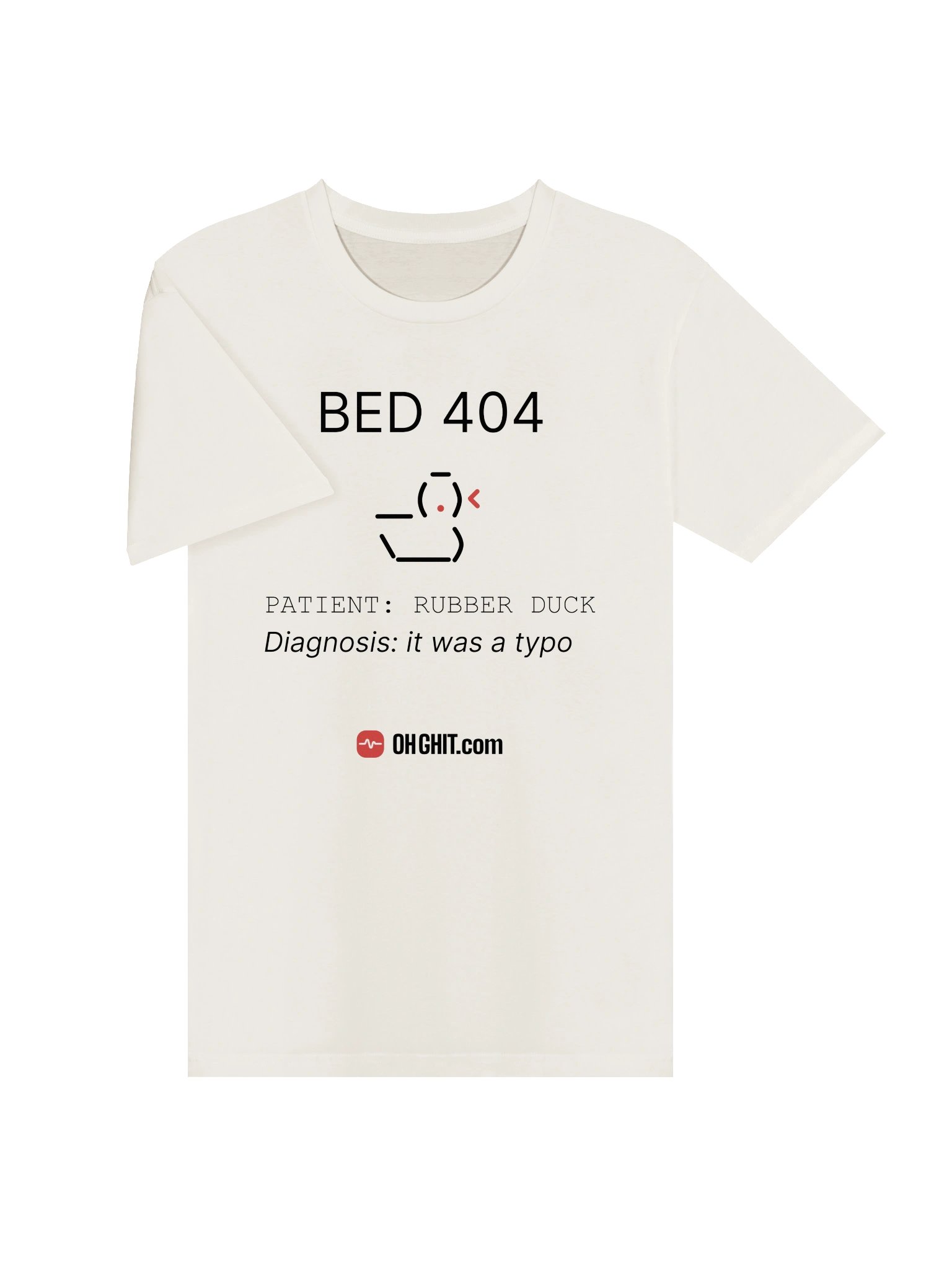 Patient in Bed 404 – Rubber Duck Debugging Tee product image (3)