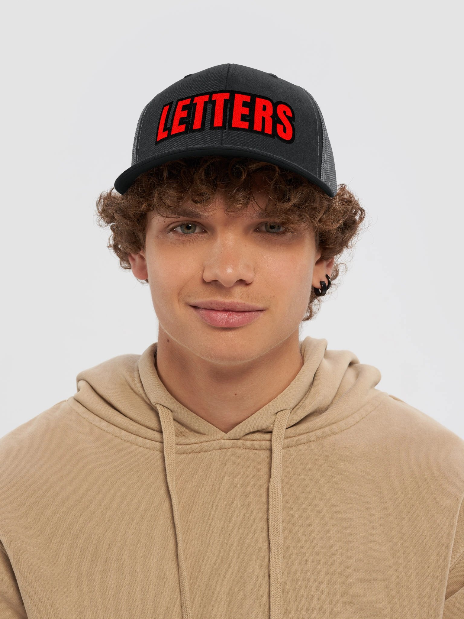 RED LETTERS Red Graphic Trucker Hat product image (5)