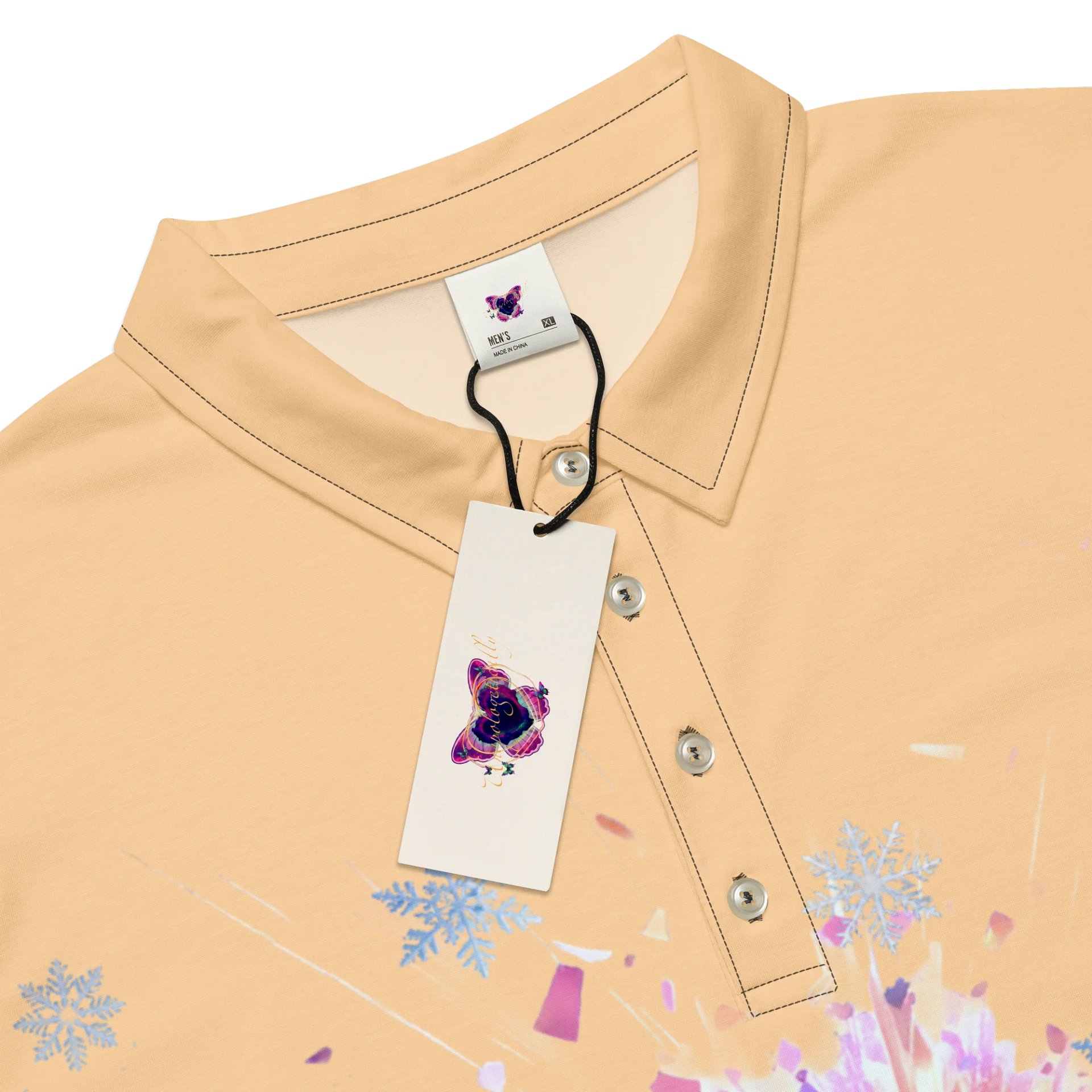 Winter Wonderland Reindeer Men's Polo Shirt product image (4)