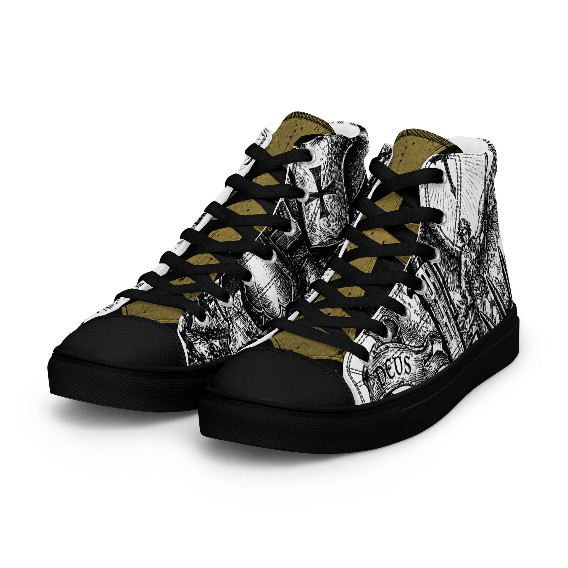 Gothic Deus Vult High Top CQC Kicks product image (6)