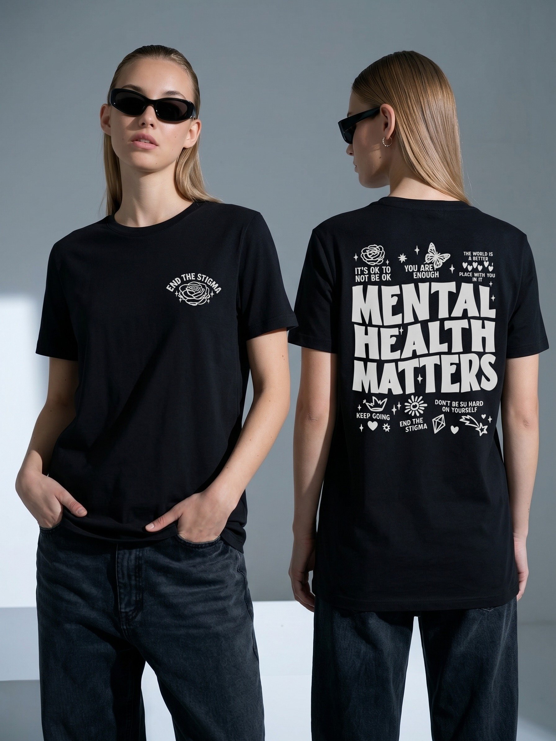 End The Stigma Mental Health Matters T-Shirt | The Rest Club Co. product image (1)