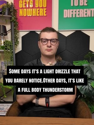 Some days it's a light drizzle that you barely notice.Other days, it's like a full body thunderstorm #fibromyalgia #chronicillness #pain #fatigue #weather 