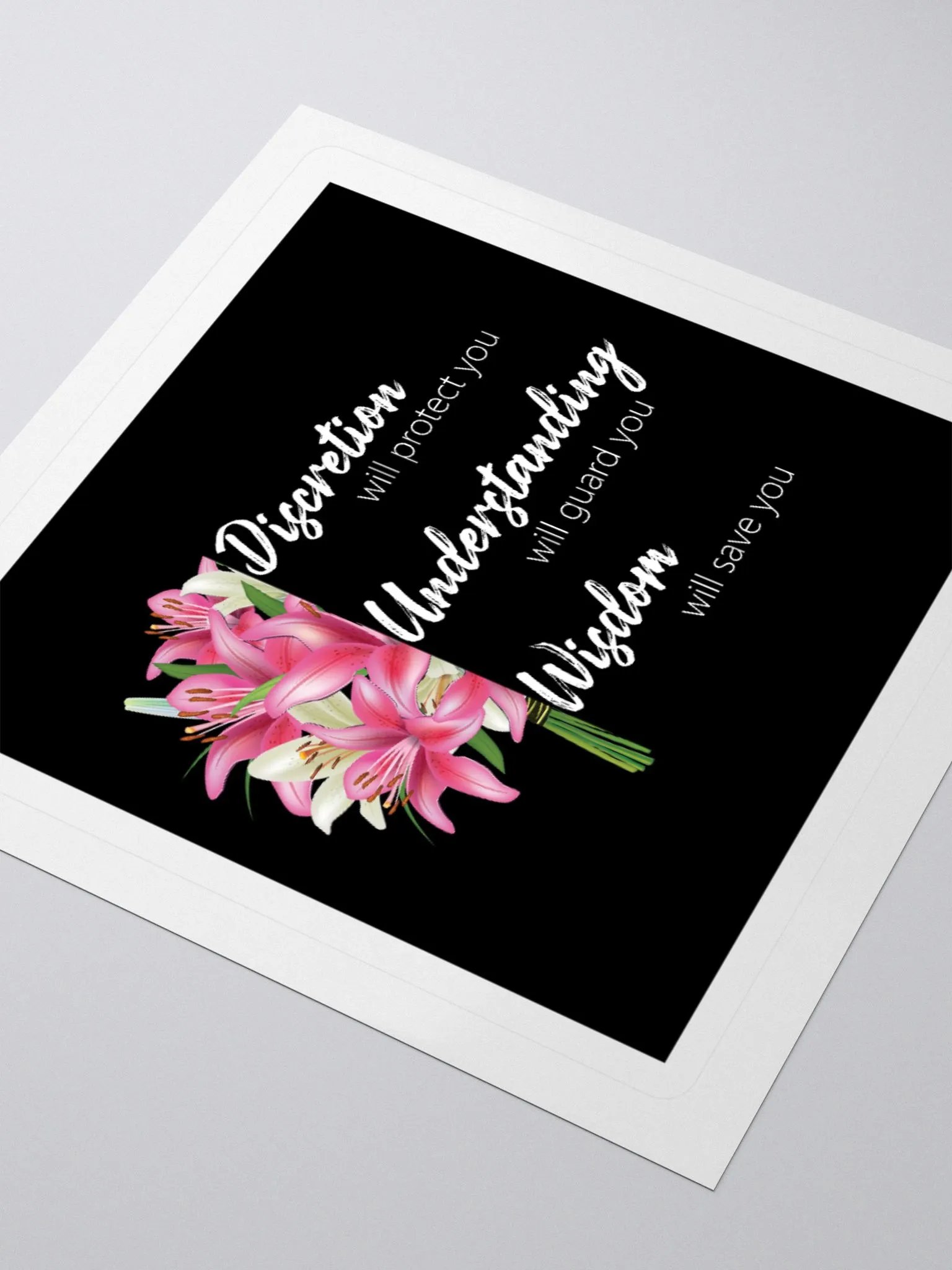 Discretion, Understanding, and Wisdom Sticker (dark)! product image (9)