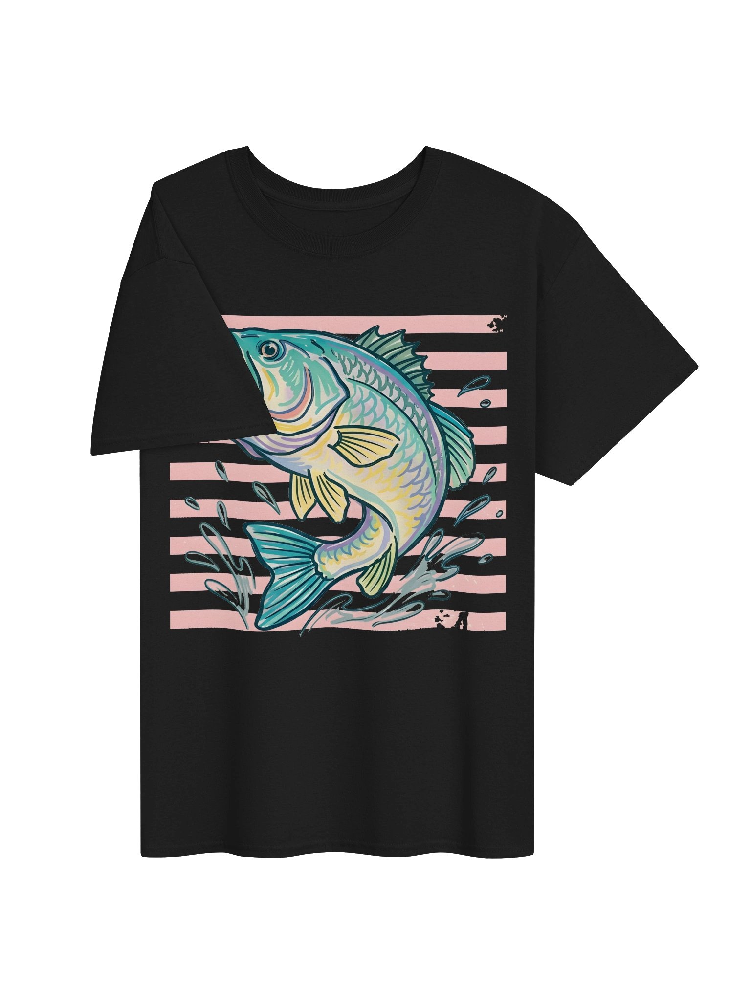 Colorful Jumping Fish Graphic Tee product image (3)