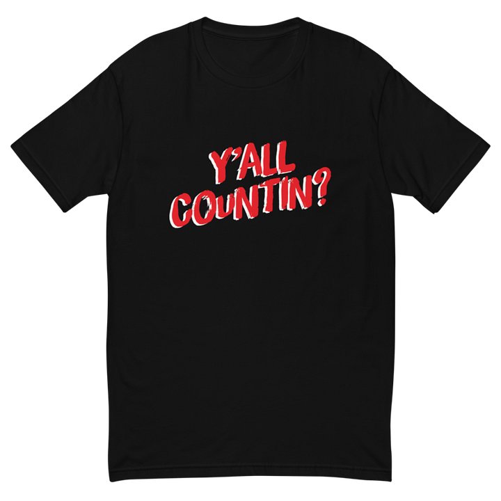 Yall Countin? T-Shirt - Red and Black product image (1)