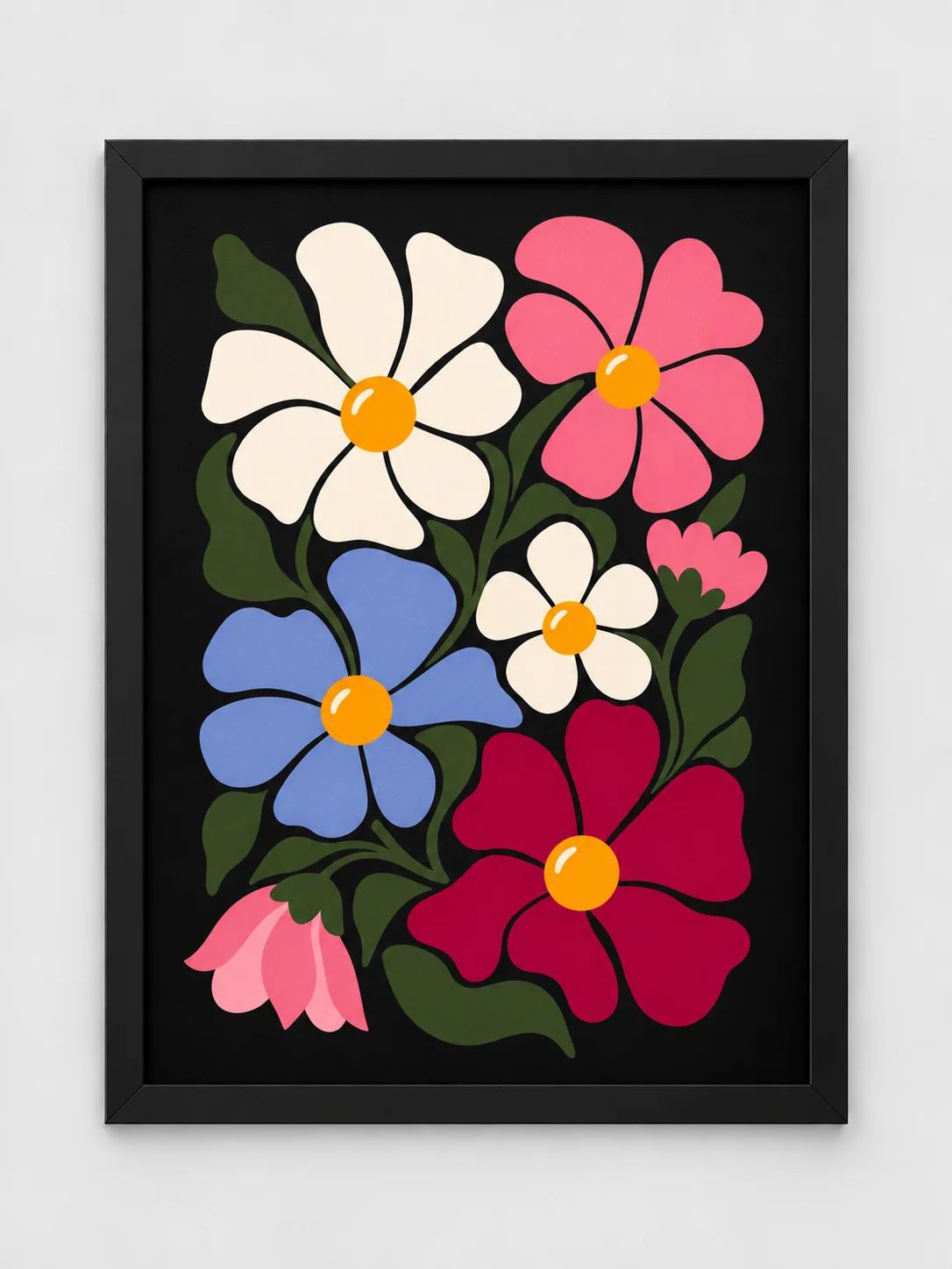 Retro Floral Collage PNG – Colorful Flower Shirt Design product image (3)