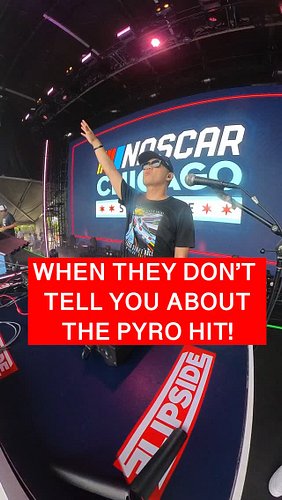 Djing for NASCAR Chicago Street race had a lot of memories.  Just like this!!!! Did I flinch?