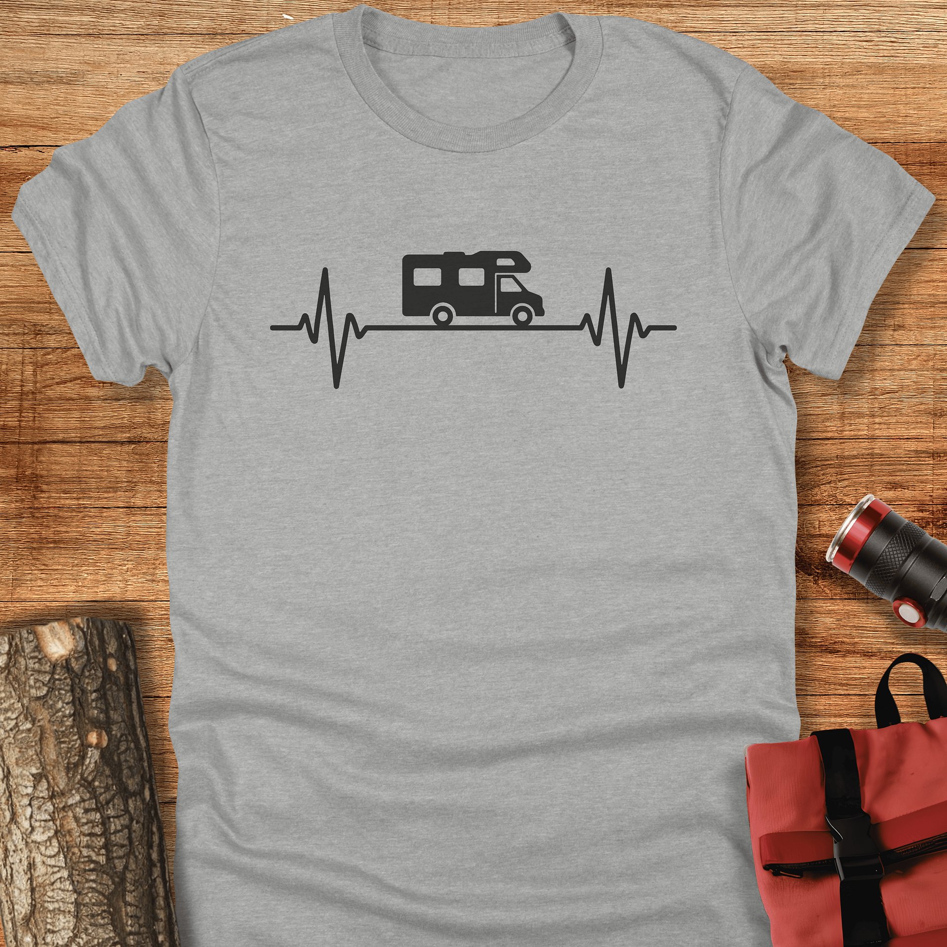 RV camping heartbeat t-shirt, Unisex product image (1)