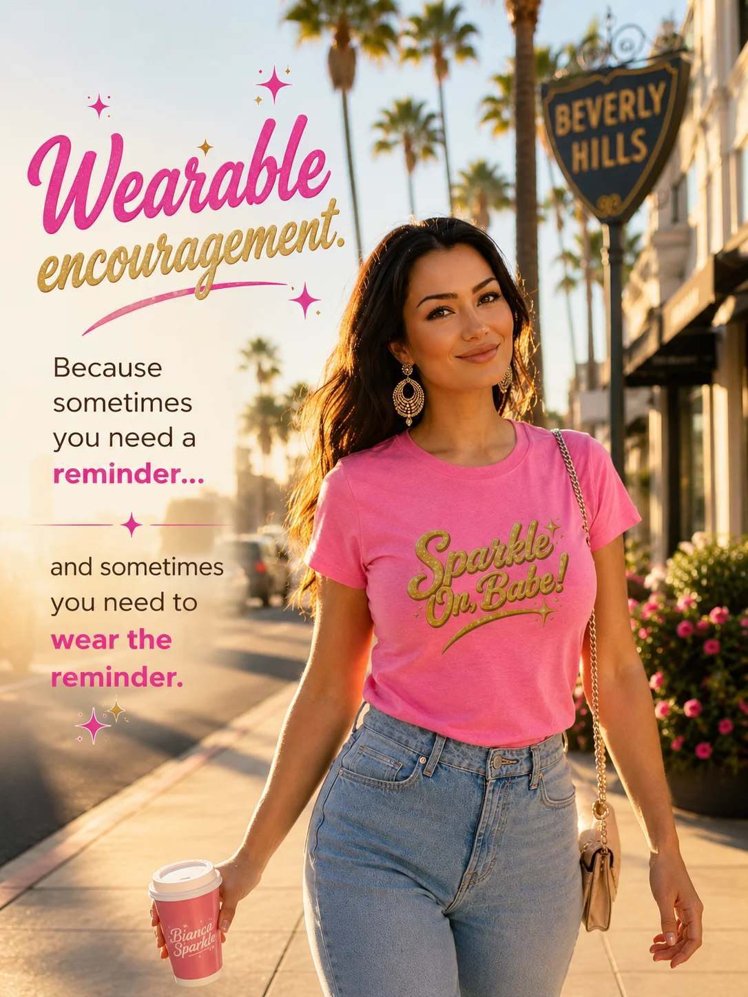 Sparkle On, Babe!™ Women's T-Shirt ✨| Bianca Sparkle Official Merch product image (2)
